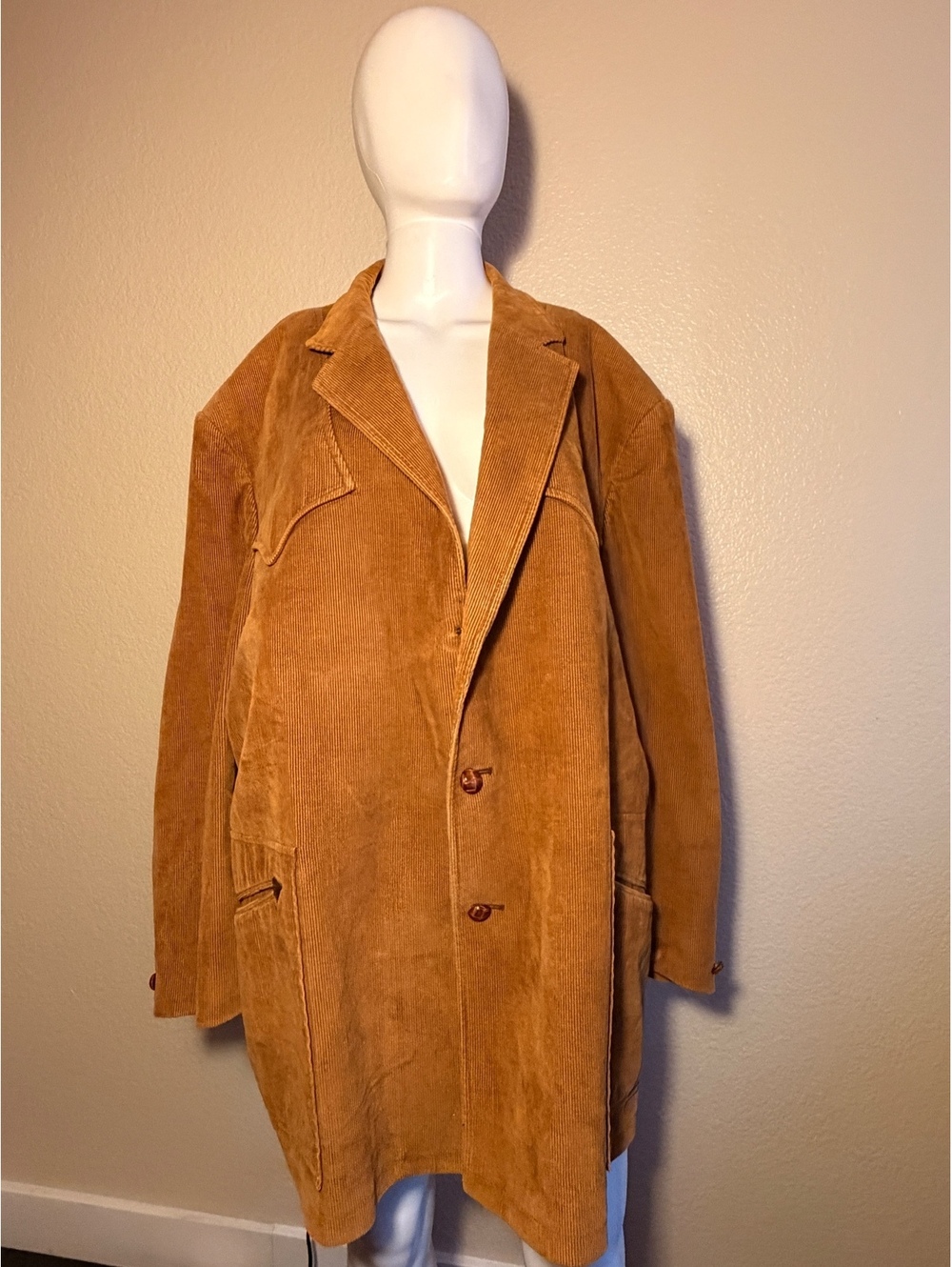 Vintage 70s Brad Whitney Corduroy Western Blazer Coat L